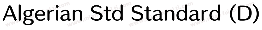 Algerian Std Standard (D)字体转换